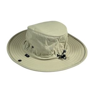 Tilley Trek Bungee Cord Drawstring Nylon Brim Hiking Sun Hat Mens S/M